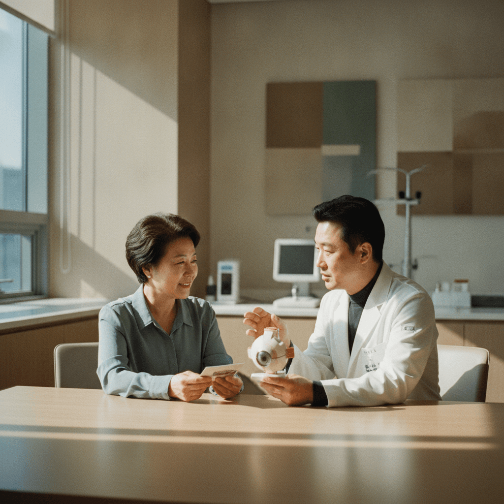 잠실 노안교정 — EDOF·다초점 인공수정체 비교 가이드 (50대 필독)